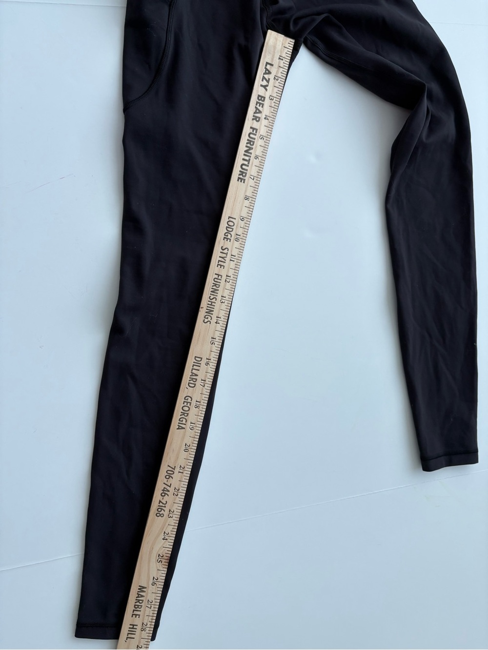 Lululemon Black Full Length Running Leggings Pockets Size 4 28” - Picture 6 of 7